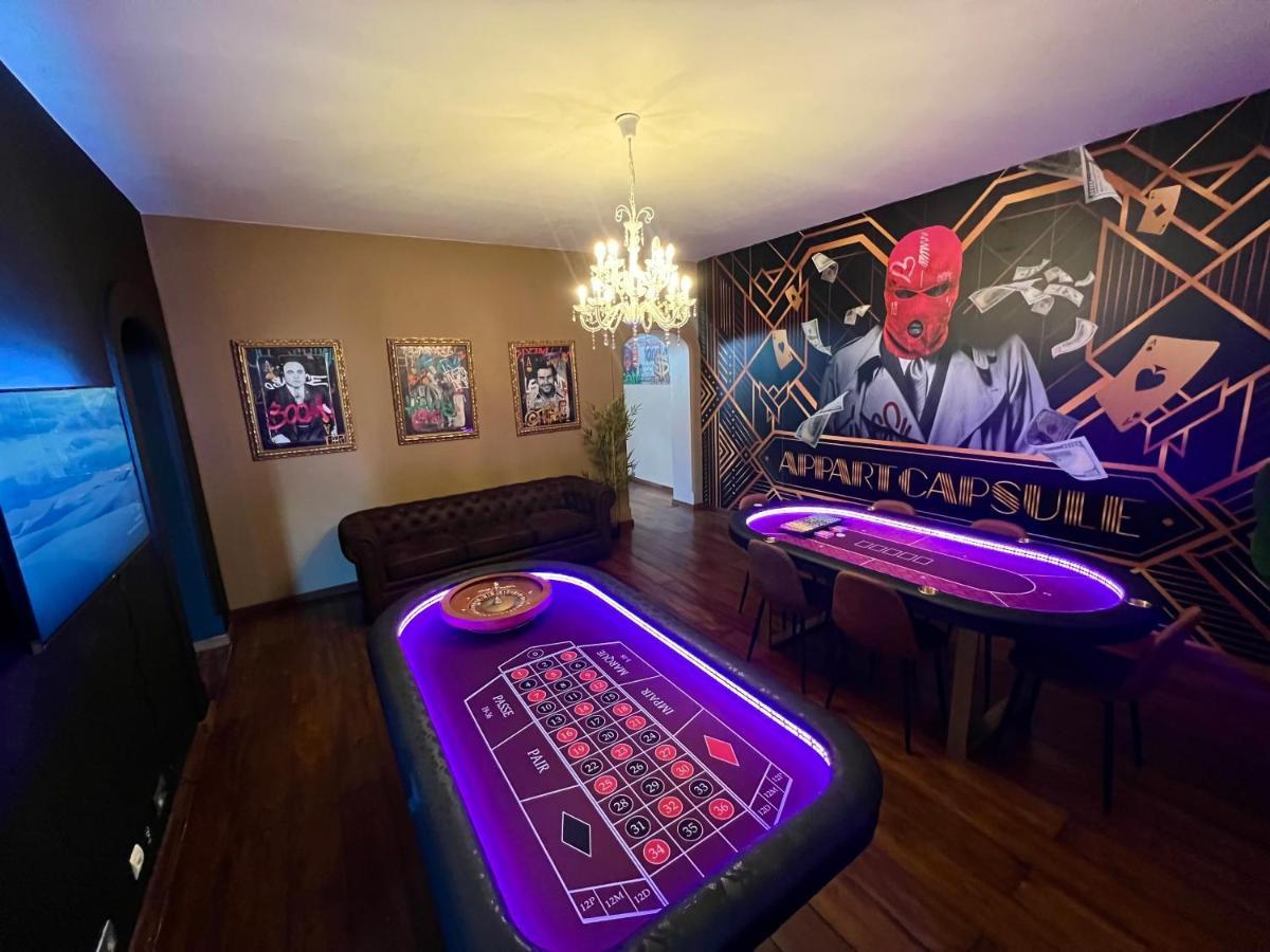 דירות מונס Capsule Casino - Jacuzzi - Billard - Netflix - Console & Jeux מראה חיצוני תמונה